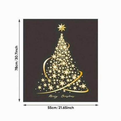Weihnachts Fensterbilder Goldener Baum (2er Set)