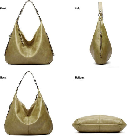 Pahajim Damen Handtasche Set Leder Geldbörse Shopper