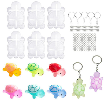 Schildkröten Epoxidharz Form Set | 6 Form Silikon für DIY Schlüsselanhänger