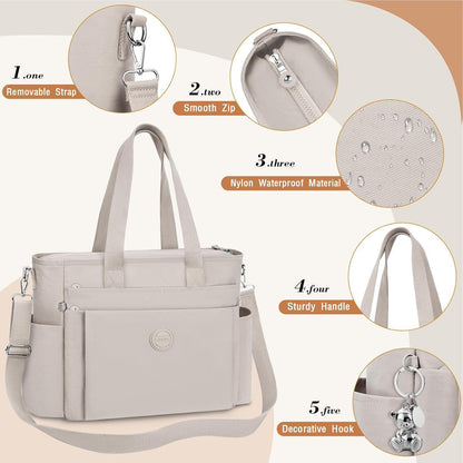 TEUEN Große Nylon Handtasche Damen-Umhängetasche Crossbody