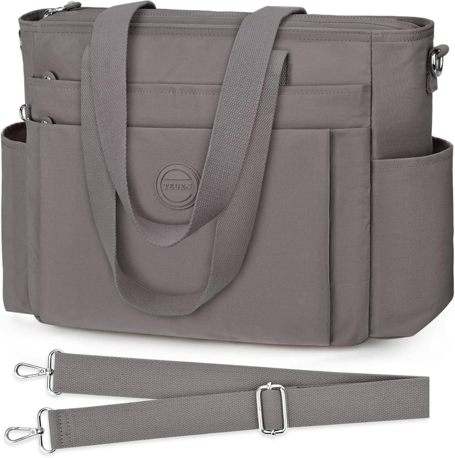 TEUEN Damen Nylon Handtasche Groß Crossbody Schultertasche
