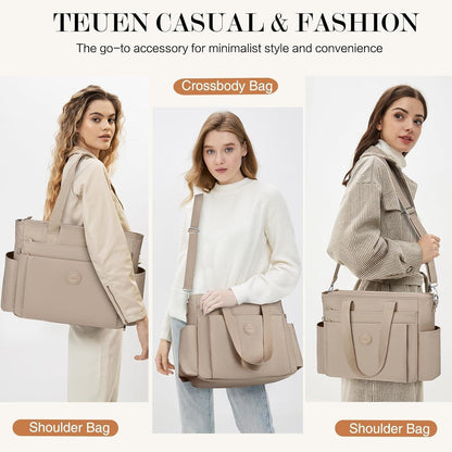 TEUEN Handtasche Damen Groß Nylon Tote Bag Crossbody