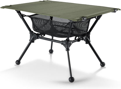 Faltbarer Campingtisch mit Tragetasche und Netztasche, 60 x 40 x 37 cm