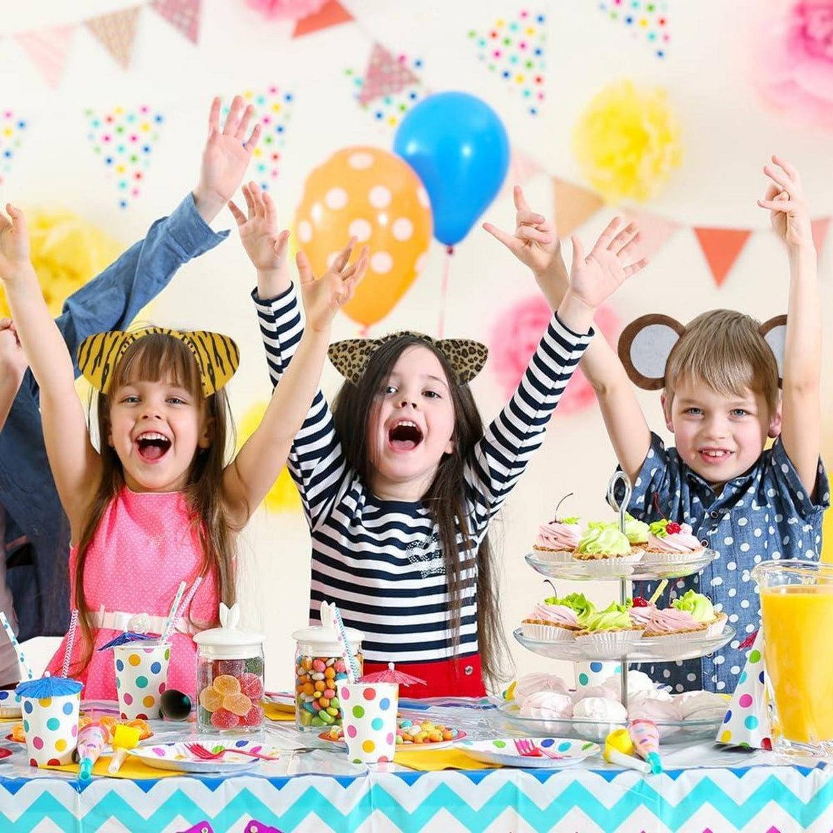 12er Set Tier Haarreifen Plüsch Stirnbänder Kinder Kopfschmuck