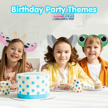 Tier Haarreifen Plüschtierstirnband 12-teilig Haarreifen Kinder Karneval Halloween