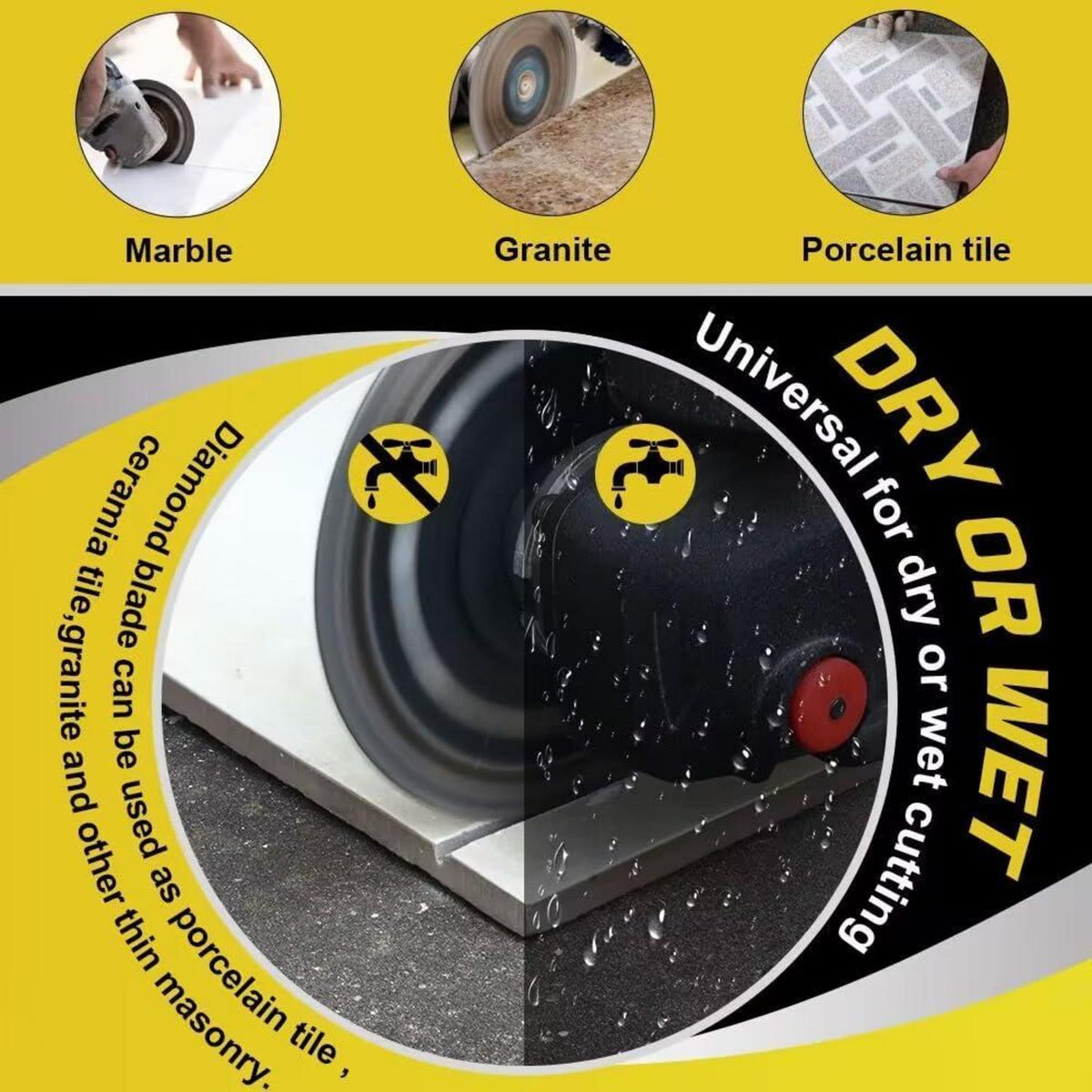 Diamant Trennscheibe 115mm extra dünn für Fliesen & Stein