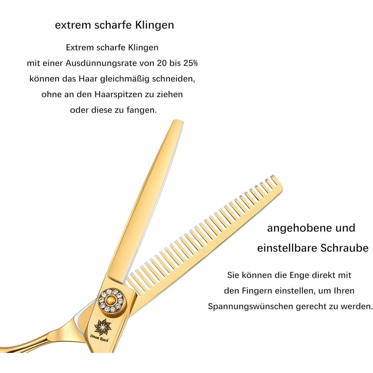 Professionelle Haarschneideschere 440C Edelstahl – Ergonomisch & Handgefertigt
