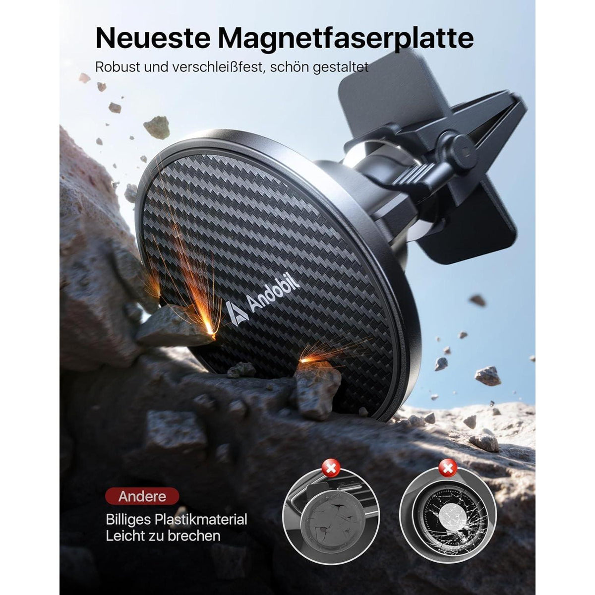 MagSafe Autohalterung Lüftung mit starkem Magnet & 360° Kugelgelenk