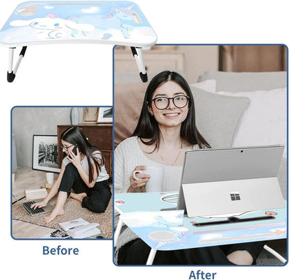 Laptop-Tisch Cartoon-Tragbar Betttablett klappbare Beine Blau