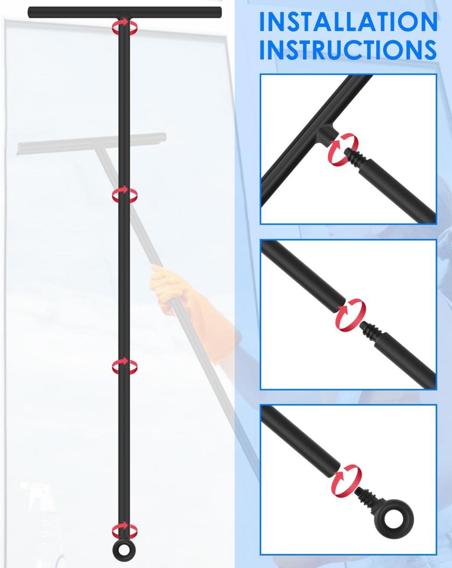 Duschabzieher 24-89cm verstellbar rutschfeste Silikon Abzieher Saugnapf