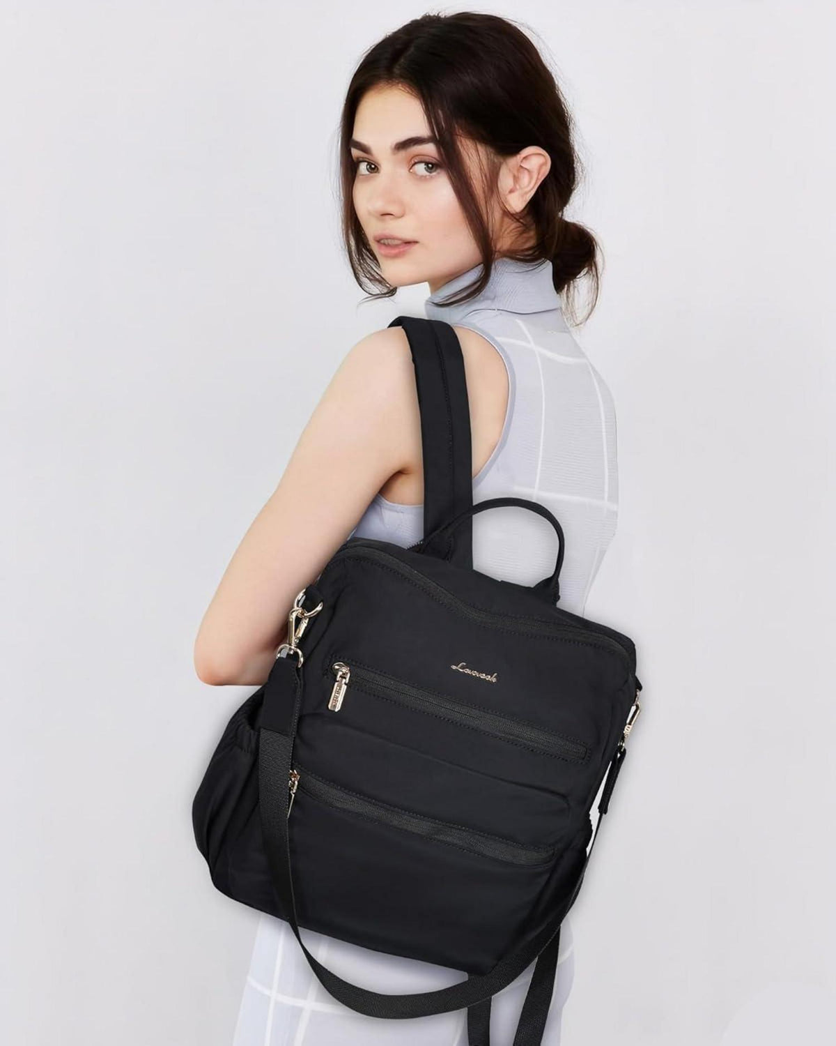 Damenrucksack LOVEVOOK Klein Cityrucksack Handtasche 2 in 1