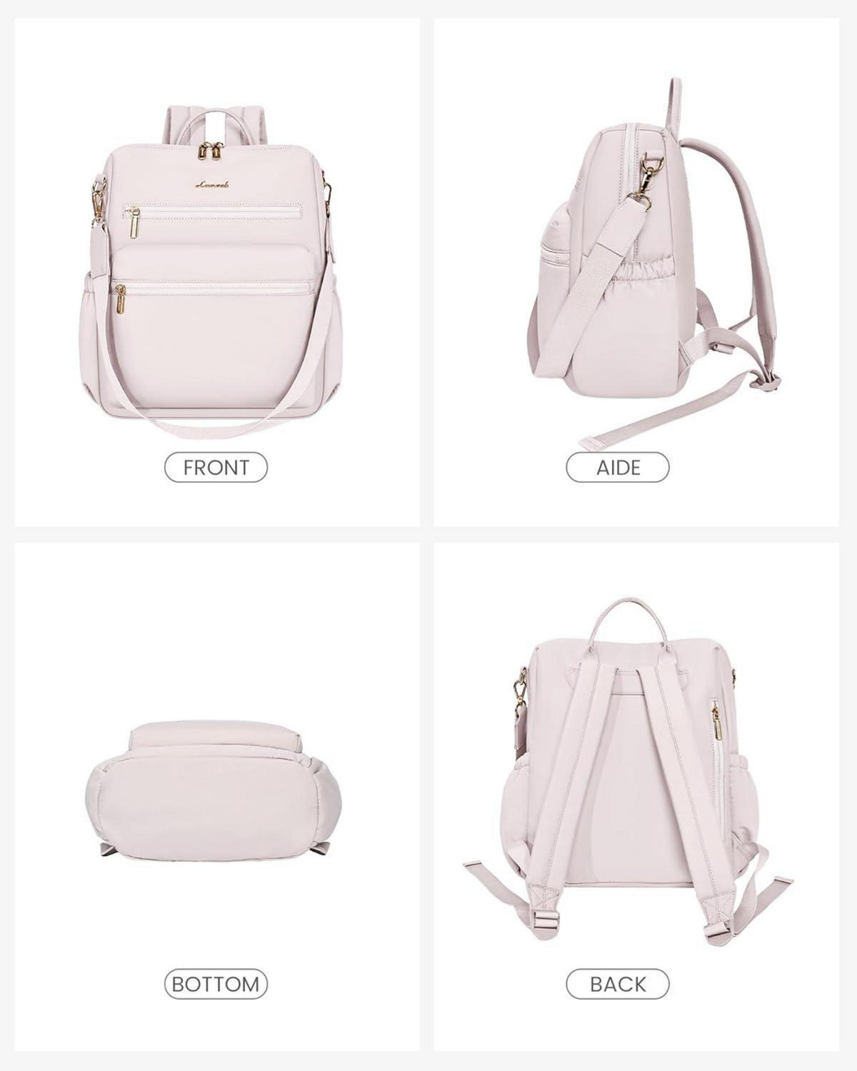 LOVEVOOK Damen Rucksack 2-in-1 Handtasche wasserdicht Cityrucksack