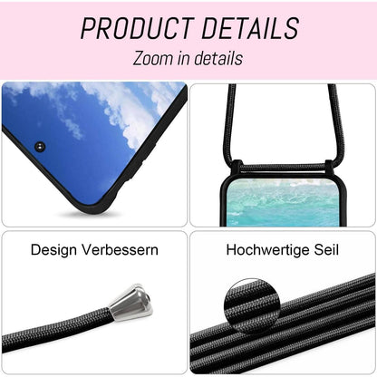 Handyhülle mit Band für Samsung Galaxy A16 5G Schwarz