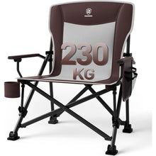 XL Campingstuhl faltbar 230kg belastbar mit Getränkehalter Rot