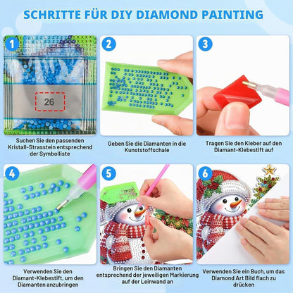 5D Diamantmalerei Weihnachtsschmuck Schneemann Bausatz