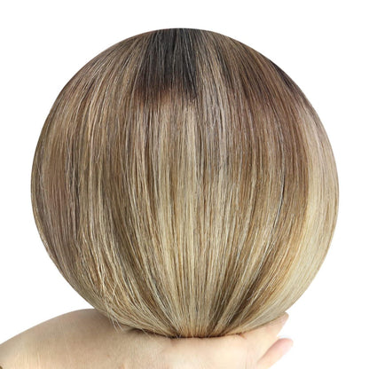 Clip-in Echthaar Extensions Balayage Braun Blond 40cm