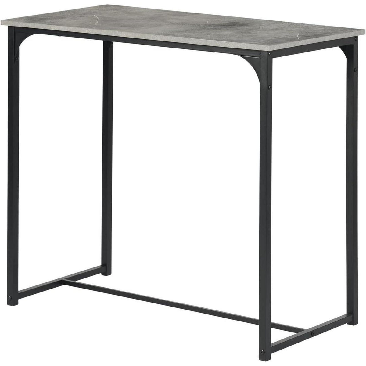 Bartisch Set mit 4 Barhockern – Industriestil Grau