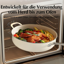 Keramikpfanne 28cm Induktion Antihaft Deckel Edelstahlgriff