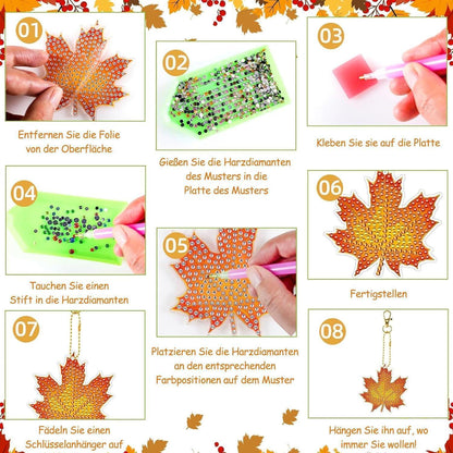 5D Diamant Painting Herbst Bausatz für Erwachsene & Kinder
