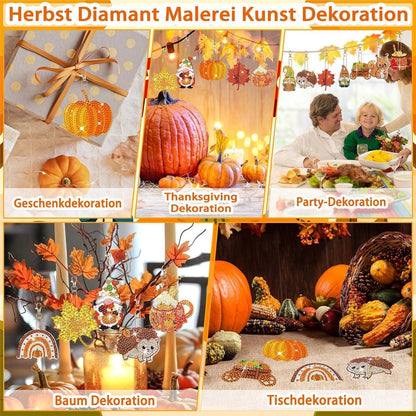 5D Diamant Painting Herbst Bausatz für Erwachsene & Kinder
