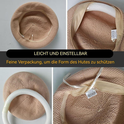 Damen Baskenmütze Sommer - Leichte Baumwoll Beanie Mütze