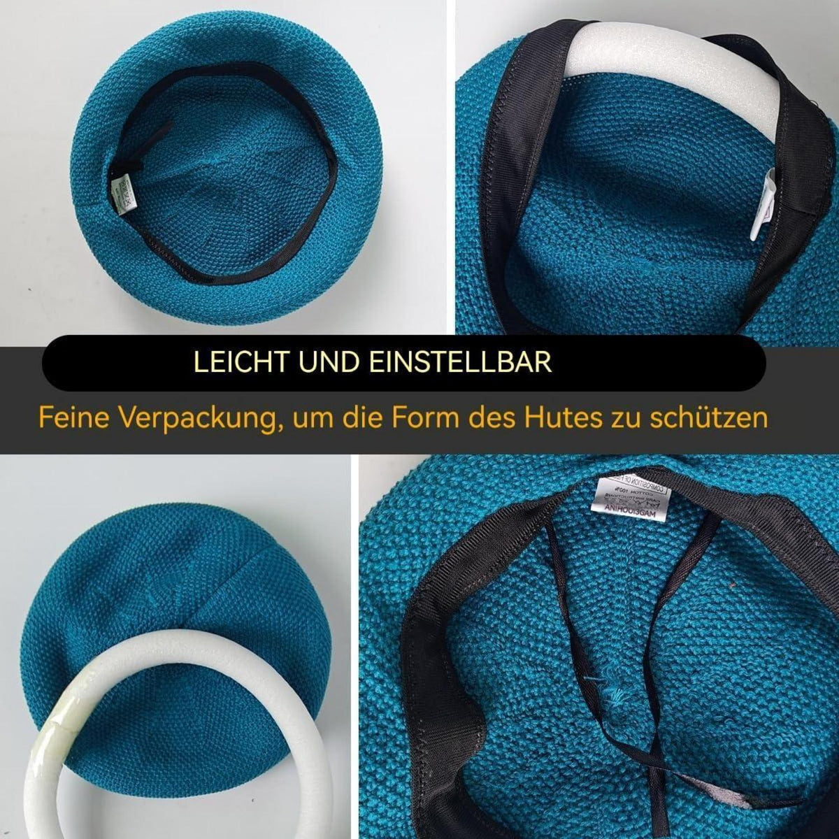 Damen Baskenmütze Sommer Leicht & Atmungsaktiv - Blau