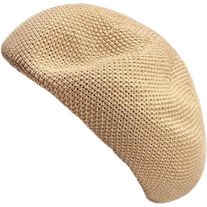 Damen Sommer Baskenmütze – Atmungsaktiv & Leicht Khaki