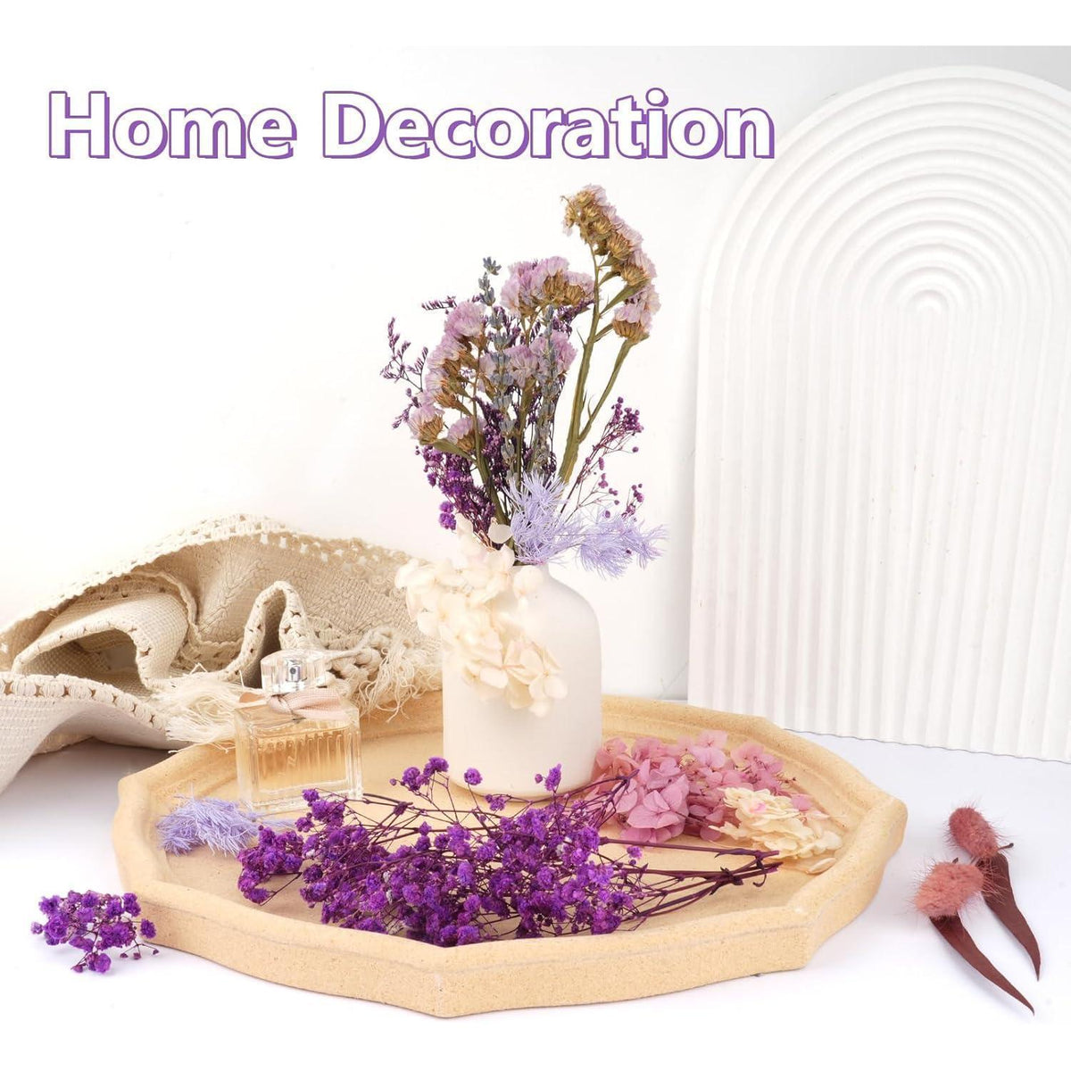 Trockenblumen Set Violett für DIY & Wohndeko