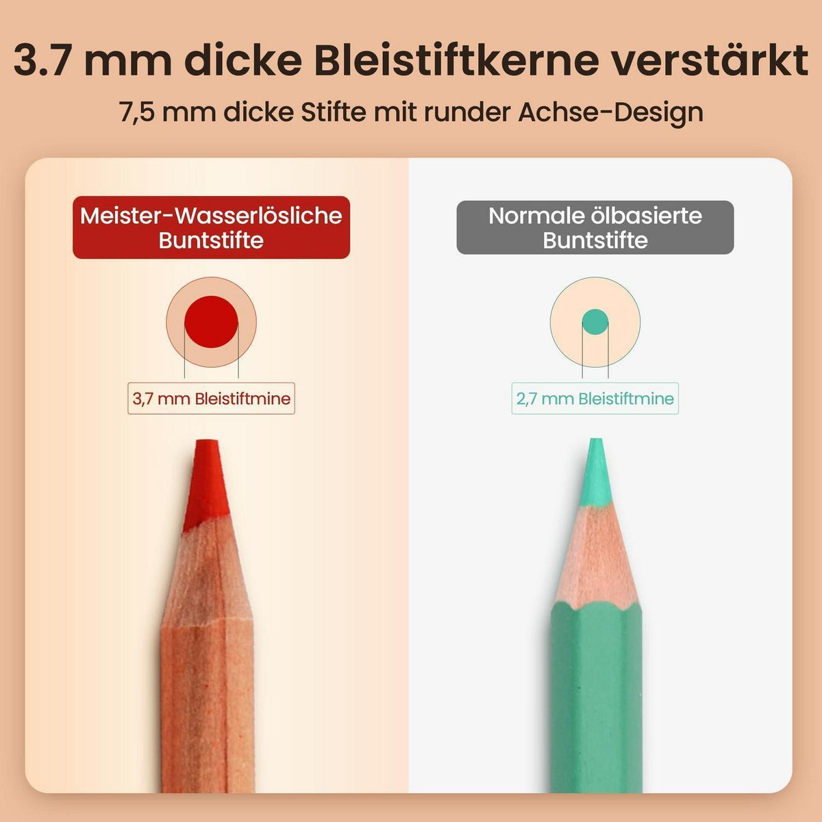 72-farbige Aquarellstifte Set mit Pinsel & Spitzer