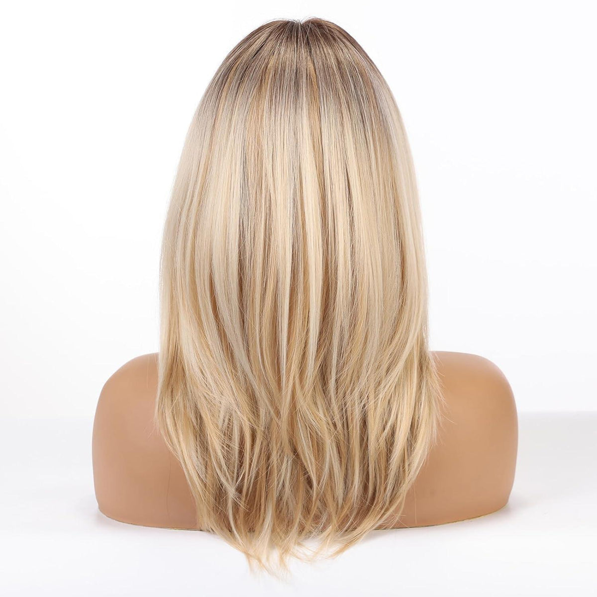 Schmutzige Blonde Perücke mit Pony – Schulterlang & Hitzebeständig