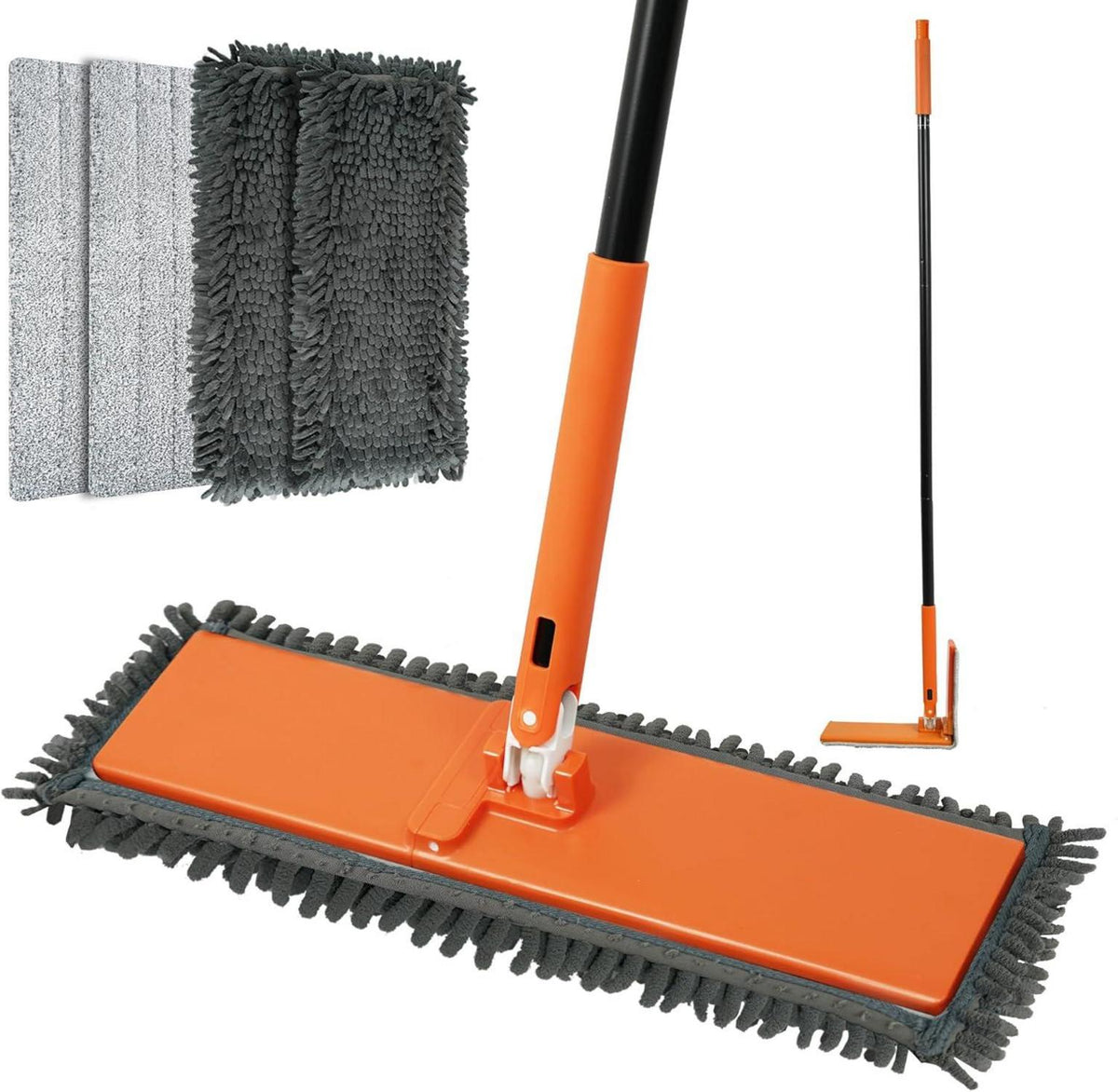 Bodenwischer Wischmopp 90° klappbarer Panel Chenille Mikrofaser Pads