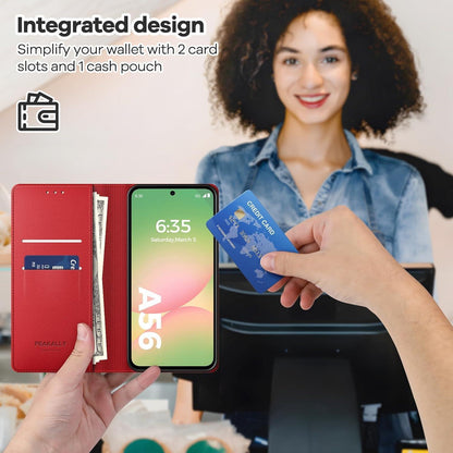 Samsung Galaxy A56 5G Hülle mit 2x Panzerglas, Rot
