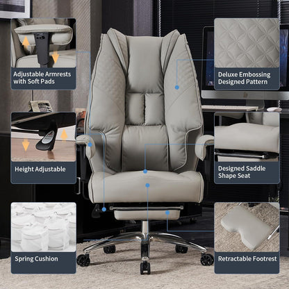Ergonomischer Bürostuhl mit hoher Rückenlehne und verstellbaren
