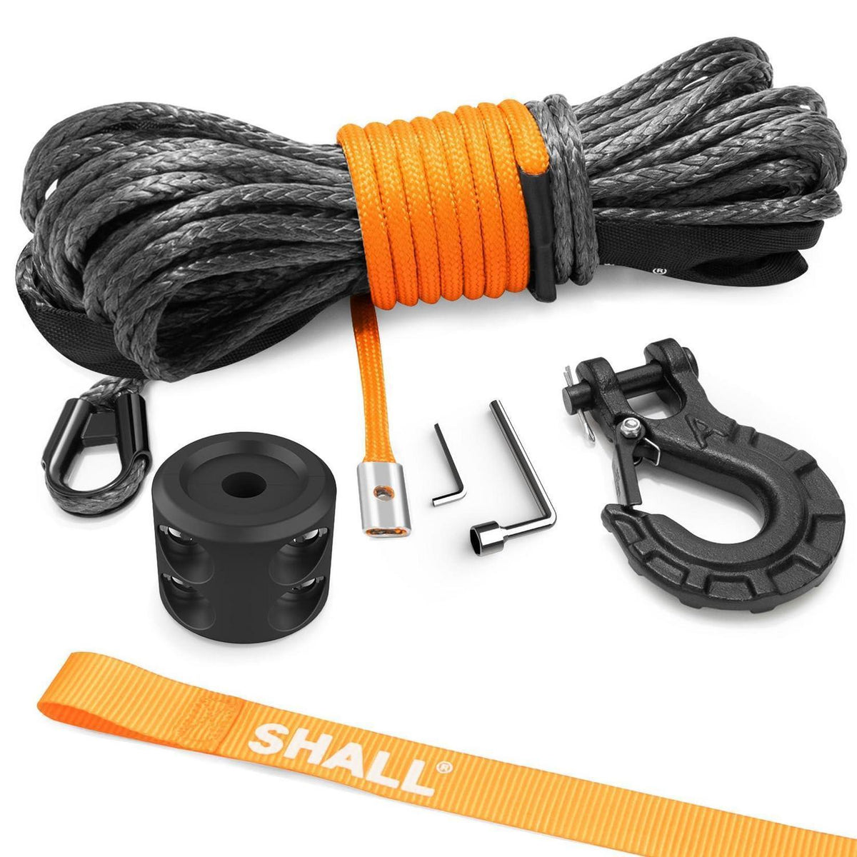 Synthetisches Windenseil 5t (10.000 lbs) – 1/4" x 15m