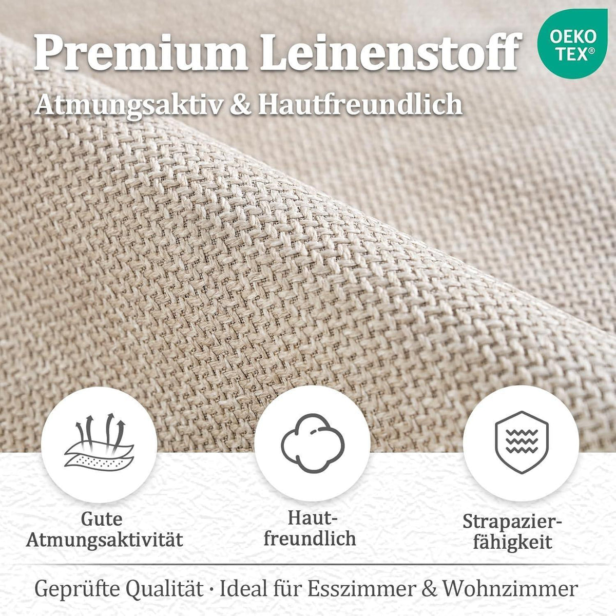 Drehbarer Esszimmerstuhl Beige 4er Set mit Armlehnen