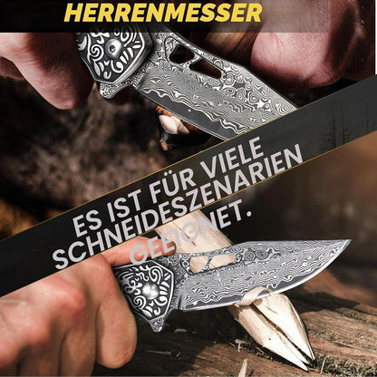 Klappmesser Outdoor Damast – Robustes Taschenmesser für Camping