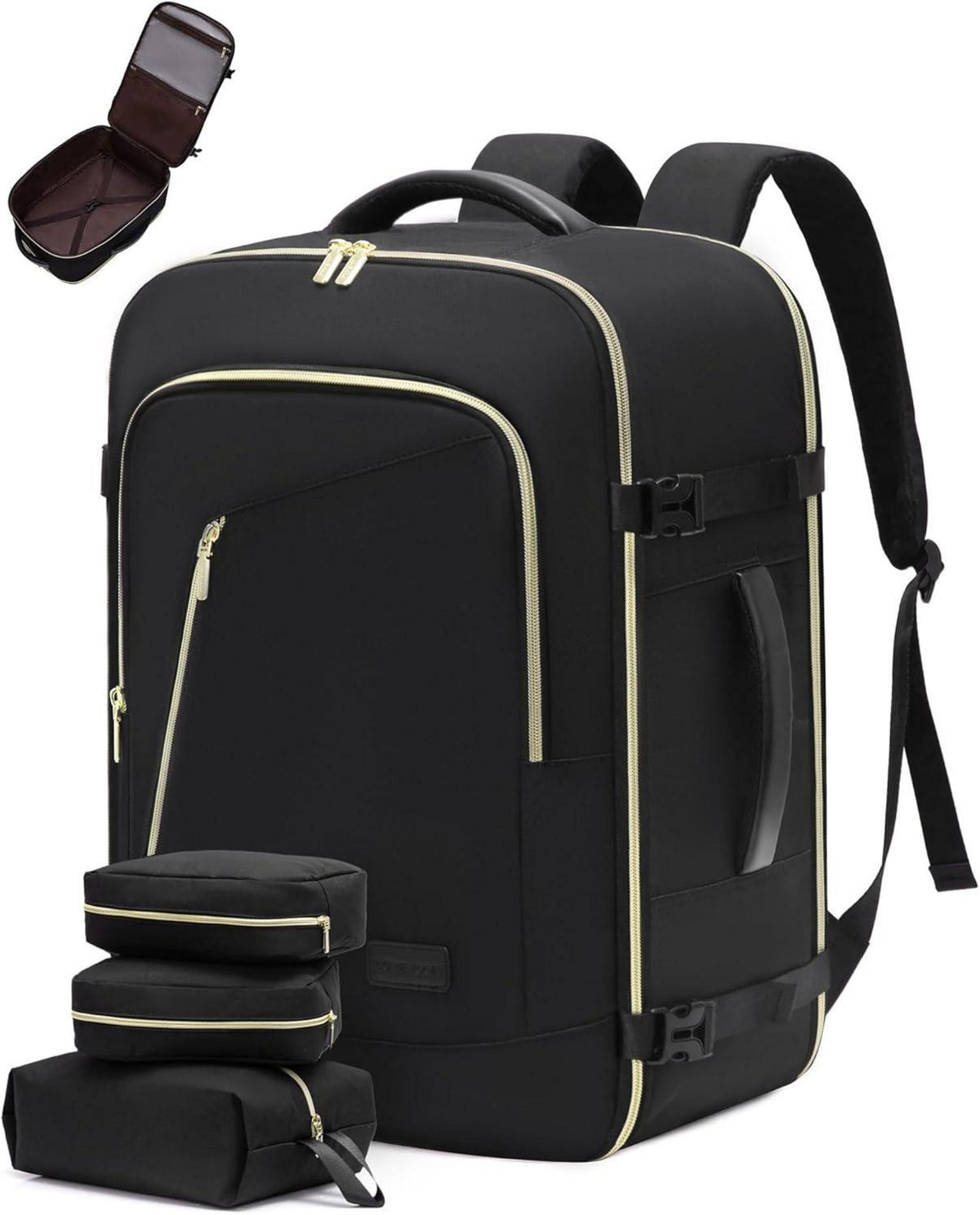 Rucksack 17.3 Zoll Laptop Handgepäck Carry On Schwarz