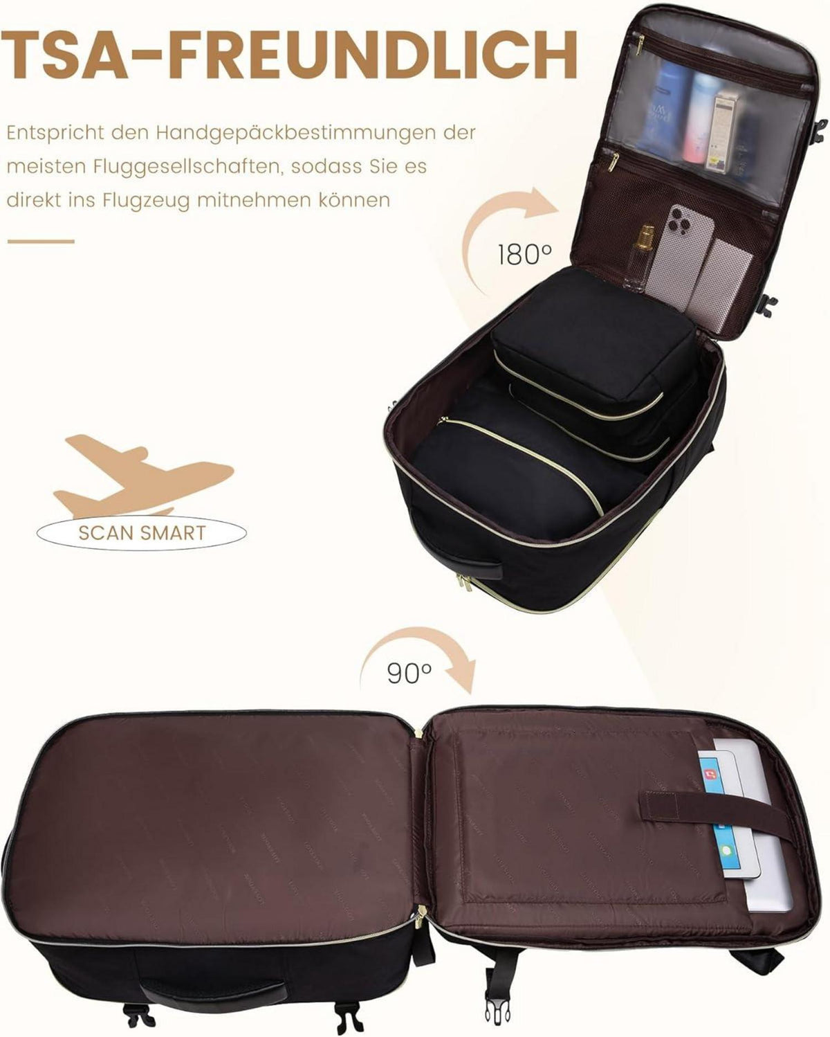 Rucksack Handgepäck 17.3 Zoll Laptop Reiserucksack Geschäftsreise