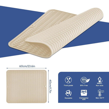 Silikon Abtropfmatte 40x60cm – Hitzebeständig & Rutschfest