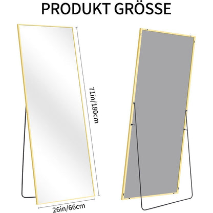Großer Standspiegel Rechteckig mit Aluminiumrahmen – 179x65cm