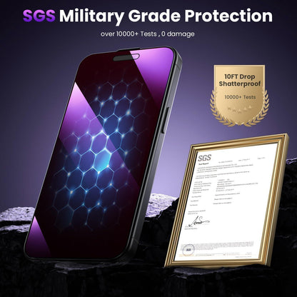 iPhone 17/16 Pro Privacy Folie mit Blaulichtschutz & Staubschutz