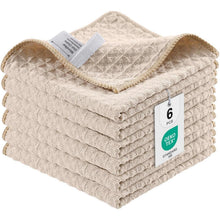 Mikrofasertücher 6er-Set, saugfähig, fusselfrei, beige