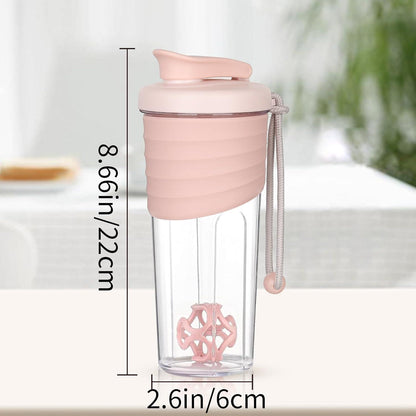 Protein Shaker Bottle 700ml Tritan BPA-frei Rosa Fitness Outdoor Sports