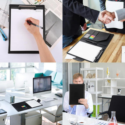 Schreibmappe A4 mit Notizblock & Stift – Klemmbrettmappe Büro