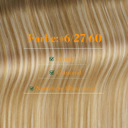 Echthaar Tape-in Extensions 60cm Blond Balayage Ombre