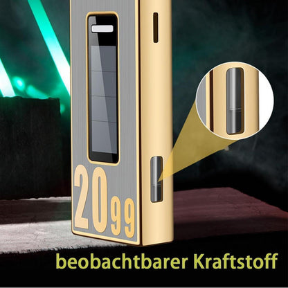 Solar-Feuerzeug Schwarz Gold Nachfüllbar Winddicht Geschenkbox