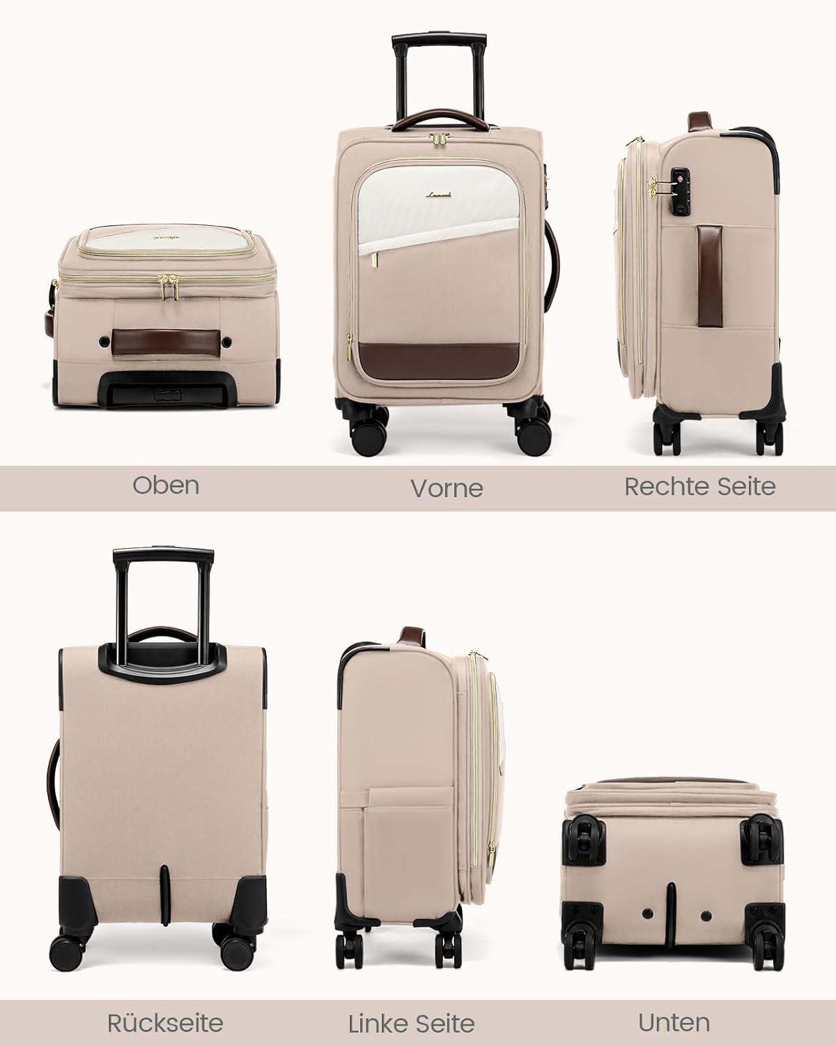 40L Handgepäck Rucksack für Damen, Wasserdichter Reiserucksack mit Laptopfach für Reisen, Business und Wandern