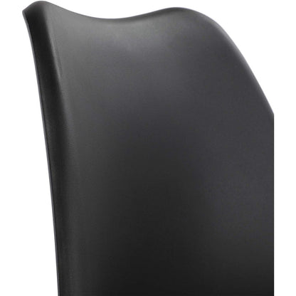 Esszimmergruppe Eiche-Schwarz: Tisch 160cm + 4 Stühle