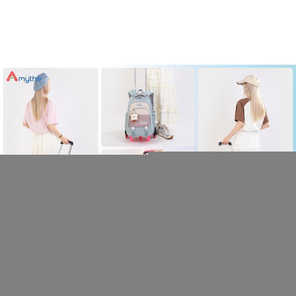 Grüner Schulrucksack Trolley für Mädchen & Teenager 36L