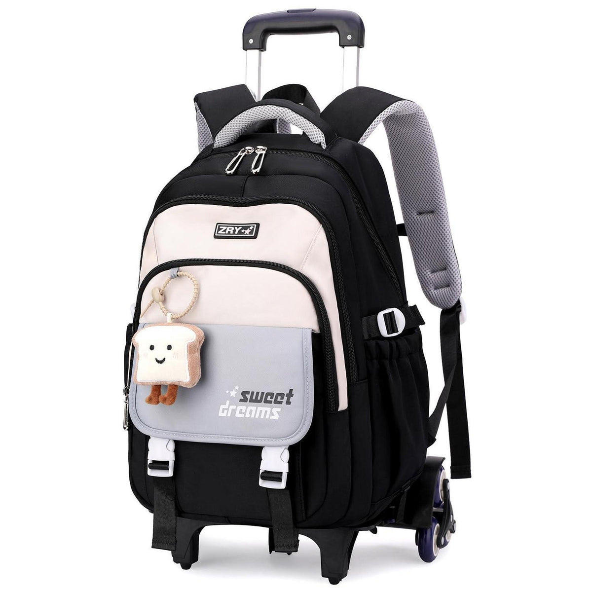 Schulrucksack Trolley Mädchen Teenager Schwarz 36L